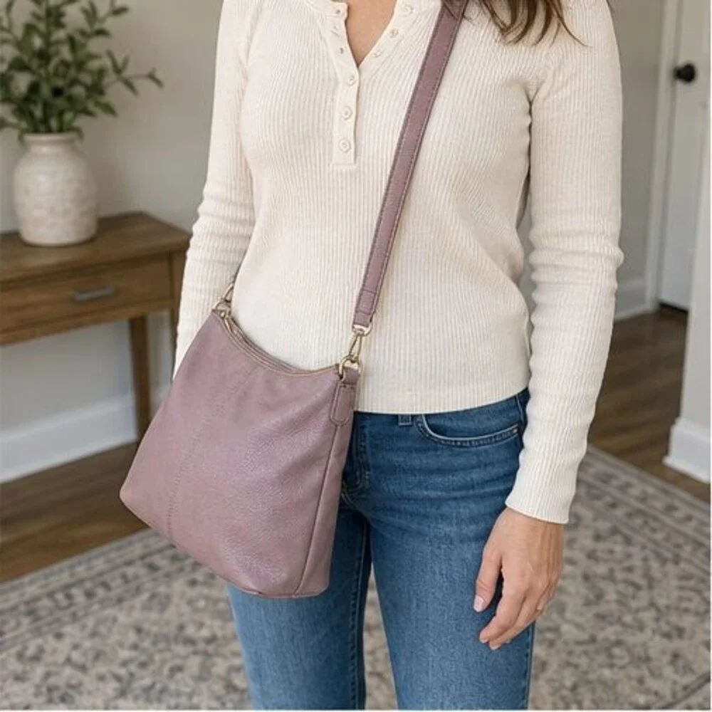 Camel Woven Crossbody Bag